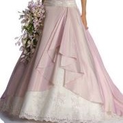 Smooth, Colored, Ruffle-Opening Overskirt
