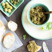 Roasted Green Tomato Olive Tapenade