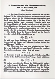Quantisierung Als Eigenwertproblem (Erwin Schrödinger)