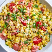 Chili, Tomato, and Red Onion Creamed Corn