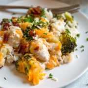 Chicken Bacon Ranch Rice Casserole