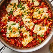 Beans and Green With Halloumi Crumbles