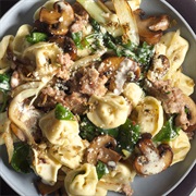 Tortellini With Sausage and Greens