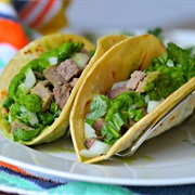 Taco De Lengua With Consomme