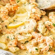 Creamy Lemon Garlic Shrimp