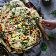 Spinach Garlic Naan
