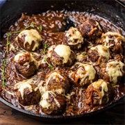 French Onion Meatballs