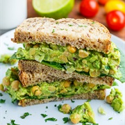 Chickpea and Avocado Sandwich