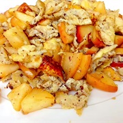 Roasted Apple Scrambled Eggs