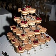 Tower of Desserts in Glasses