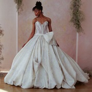 Exaggerated Draping Wedding Dress