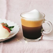 White Chocolate Strawberry Latte With Meringue