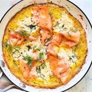 Smoked Salmon and Cream Cheese Frittata