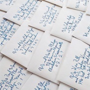 Handwritten Watercolor Wedding Invitations