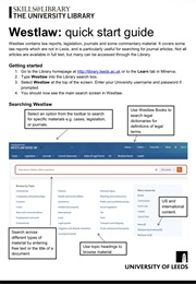 Westlaw: Quick Start Guide (Westlaw)