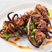 Sourdough Bread With Calamari Stew and Kewpie Mayonnaise