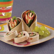 Chapati, Bologna, and Grape Tomato Wrap