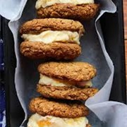 Oatmeal Gingersnap and Sea Buckthorn Ice Cream Sandwich