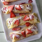 Strawberry Ice Cream Crêpes