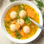 Vegetarian Matza Ball Soup