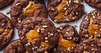 American Food--Chocolate Turtle Cookies