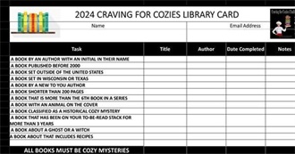 2025 Craving for Cozies Mini Challenge