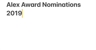 Alex Award Nominations 2019