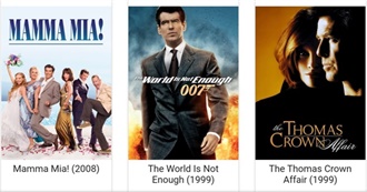 Pierce Brosnan Movies Seen by SW