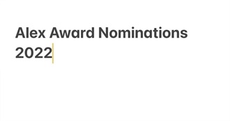 Alex Award Nominations 2022