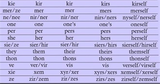 People Who Use They/Them and Neo-Prounouns