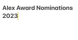 Alex Award Nominations 2023
