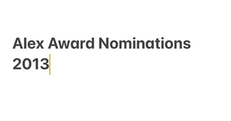 Alex Award Nominations 2013
