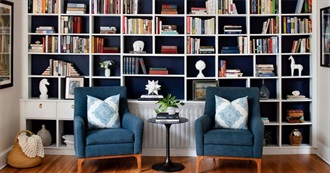Hardcover Books in Jason&#39;s Living Room Bookcases