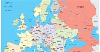 Countries on the Continent of Europe