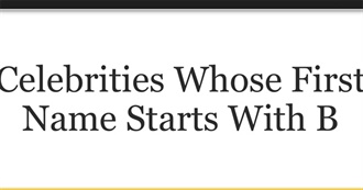 Celebs Whose Name Begins With B