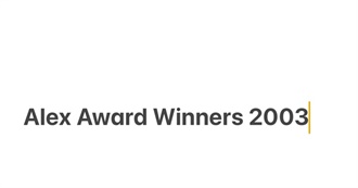 Alex Award Winners 2003
