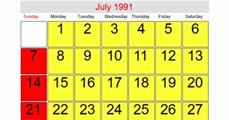 Films Weird Paul Saw in July 1991