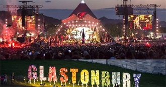 Glastonbury Festival Headliners 1970 - 2019