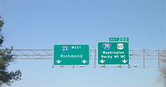 Cities Along I-64