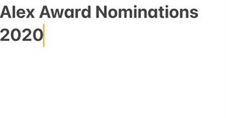 Alex Award Nominations 2020