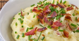 Traditional American Food--Bacon Cheddar Mashed Potatoes