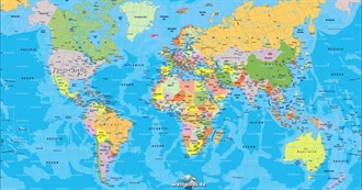 196 Countries of the World (Incl. Kosovo, Vatican, Palestine, Not Incl. Taiwan)