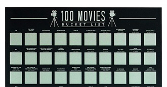 100 Movies Bucket List Scratch off Poster