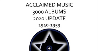 Acclaimed Music&#39;s Top Albums of All Time (2020 Update) 1940-1959