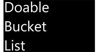 Actually Doable Bucket List