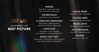 2025 Oscar Best Picture Nominees