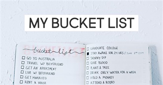 101 Things to Do Bucket List