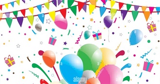 Celebration List for Completing All the Other Lists on This Site