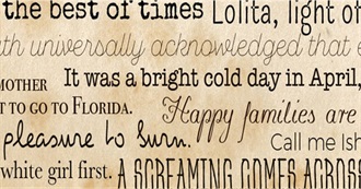 Some Books With Famous Opening / First Lines