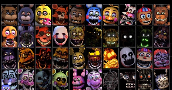 Fnaf nome dos animatronics